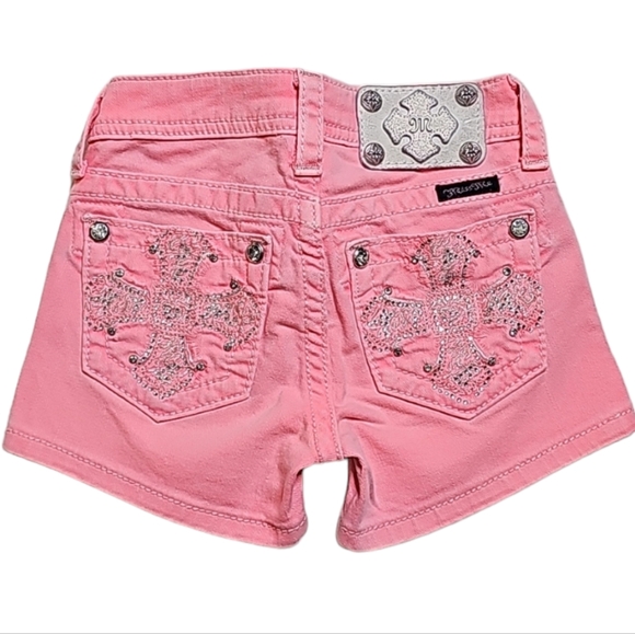 Miss Me Girls - Neon Pink Shorts. (Youth) Girl's Size: Waist 07x2.5 Inseam. - Picture 3 of 13